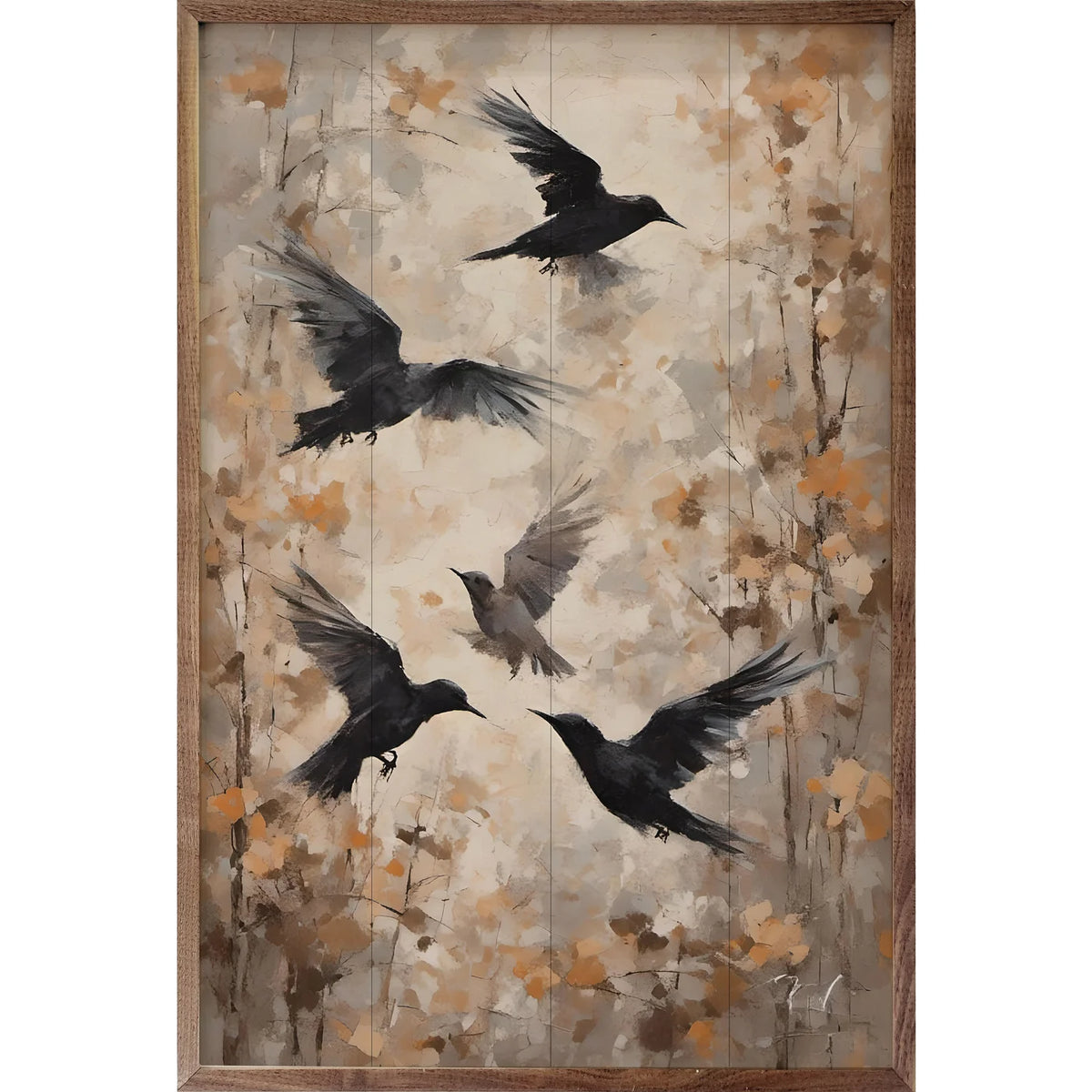 Crows Wood Framed Print