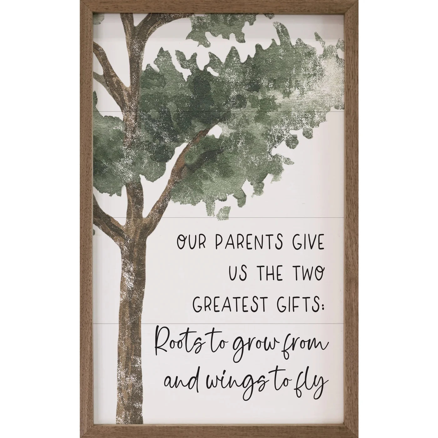 Roots And Wings Tree Wood Framed Print