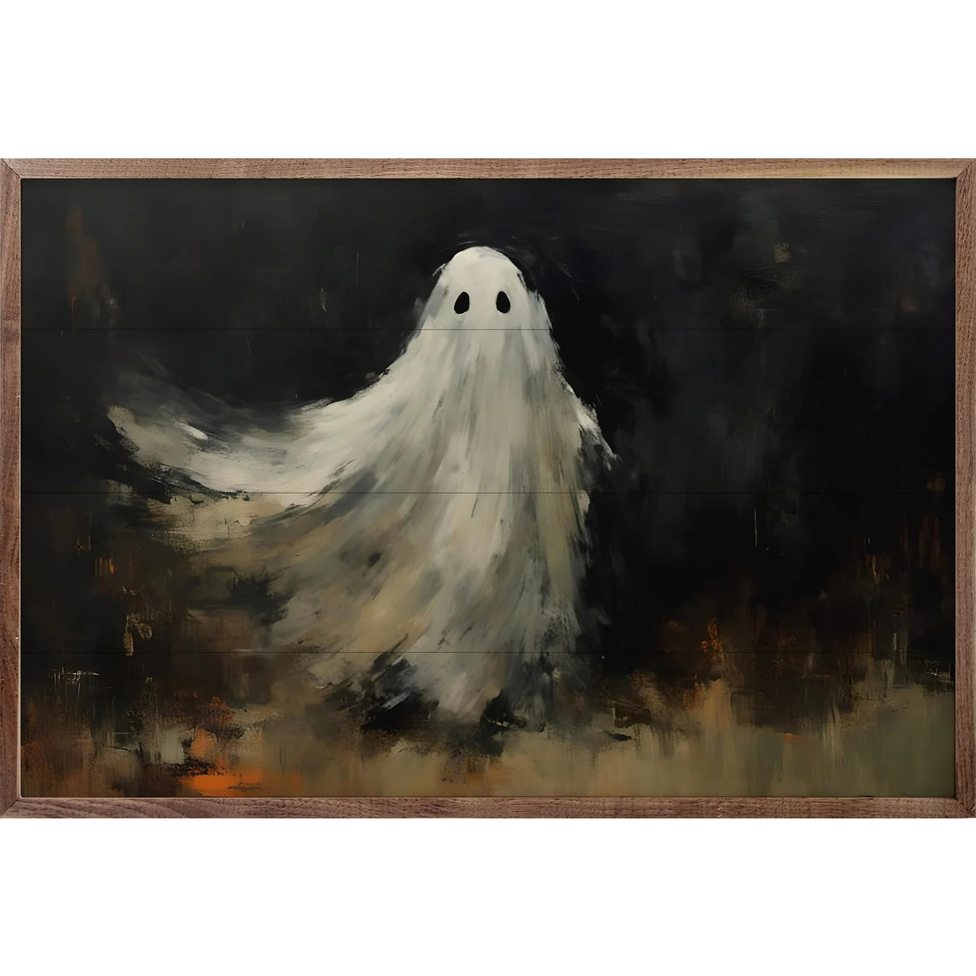 Ghost Portrait Wood Framed Print