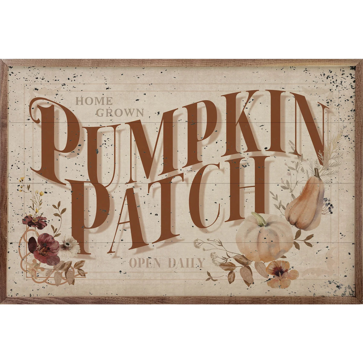 Home Grown Pumpkin Patch Wood Framed Print