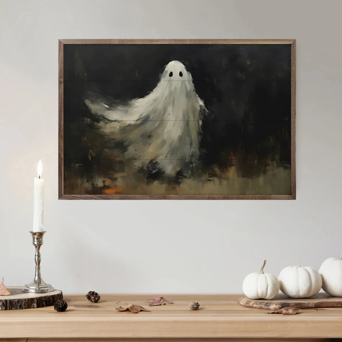 Ghost Portrait Wood Framed Print