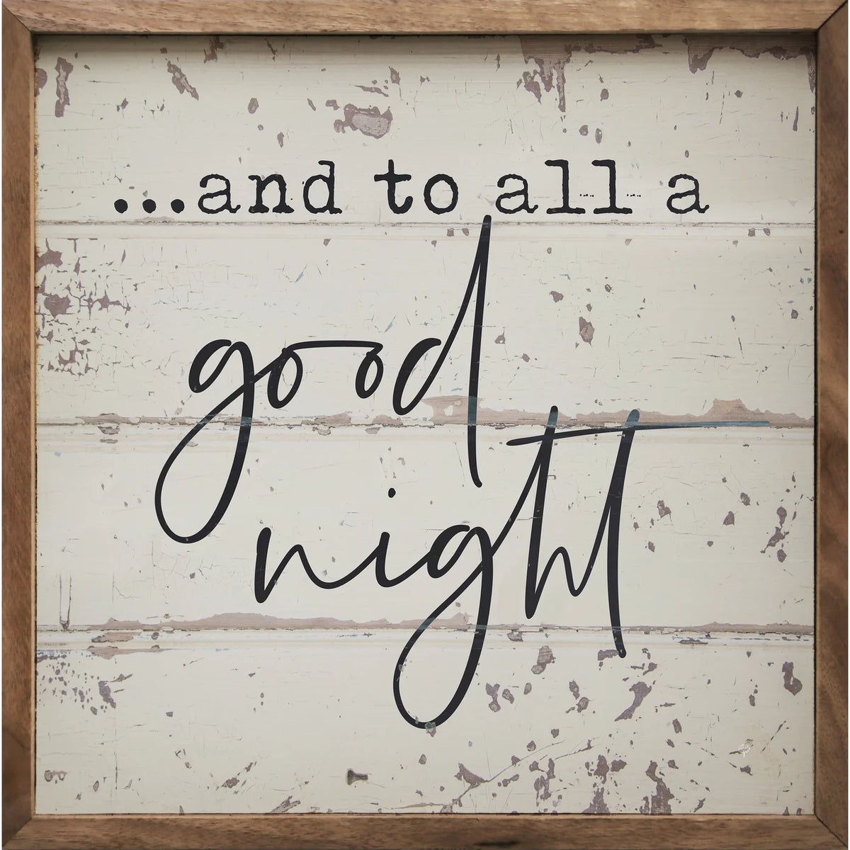 And To All A Good Night Wood Framed Print