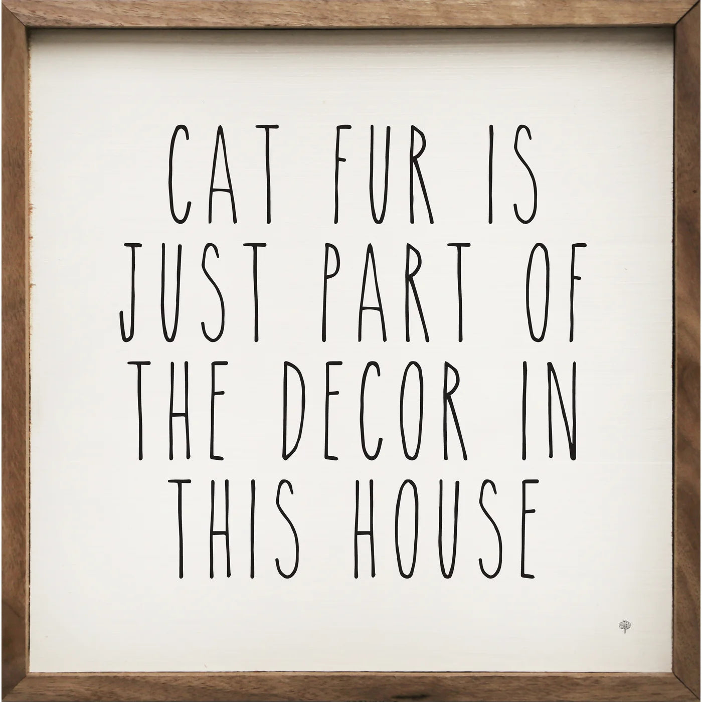 Cat Fur Decor Wood Framed Print