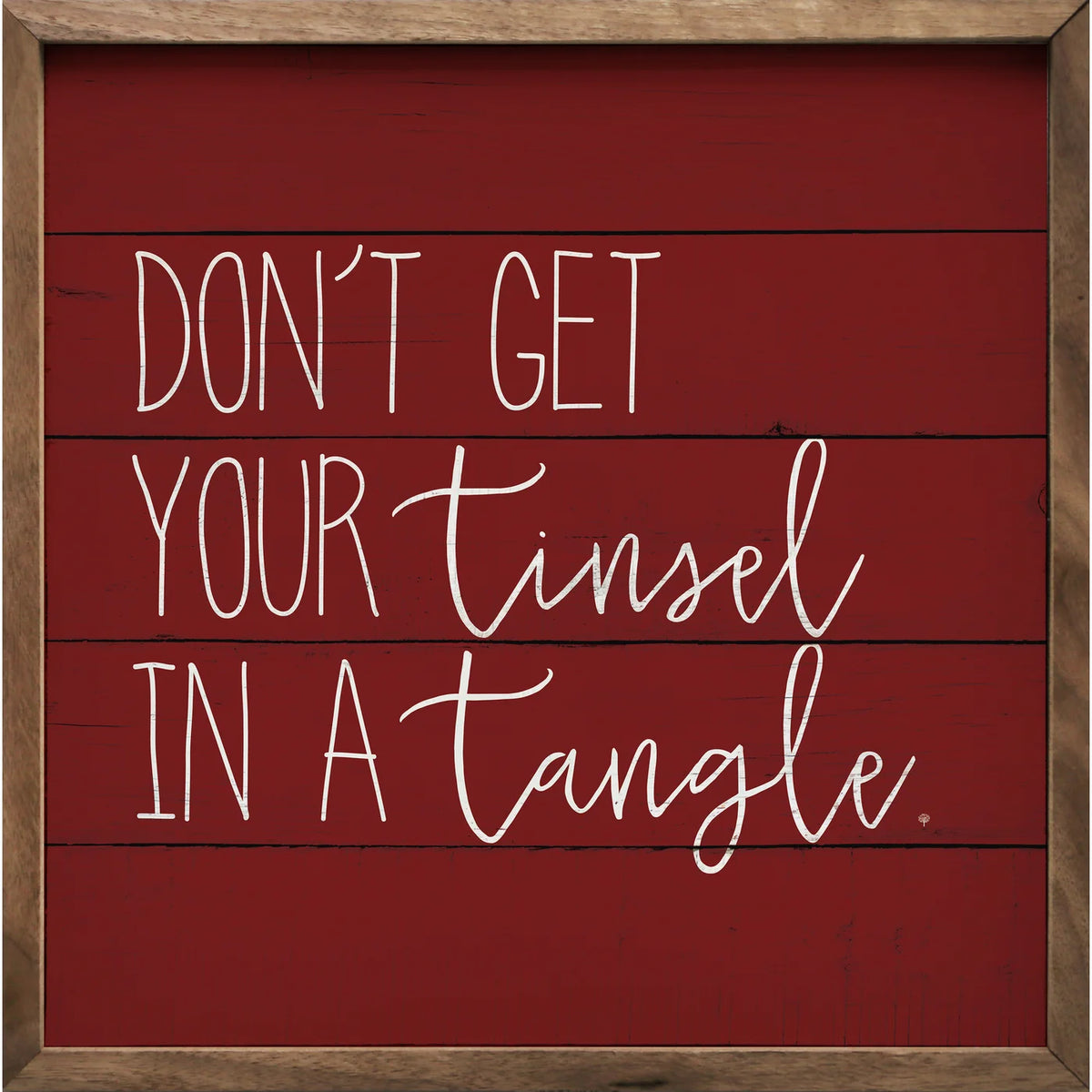 Don&#39;t Get Your Tinsel In A Tangle Wood Framed Print