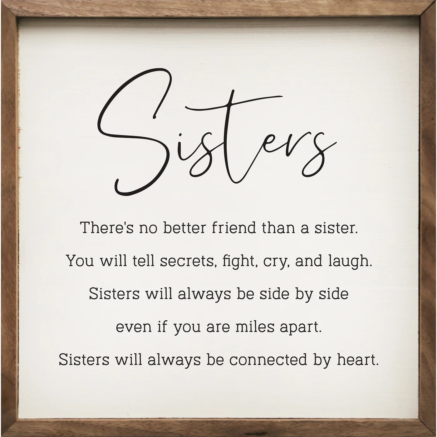 Sisters Wood Framed Print