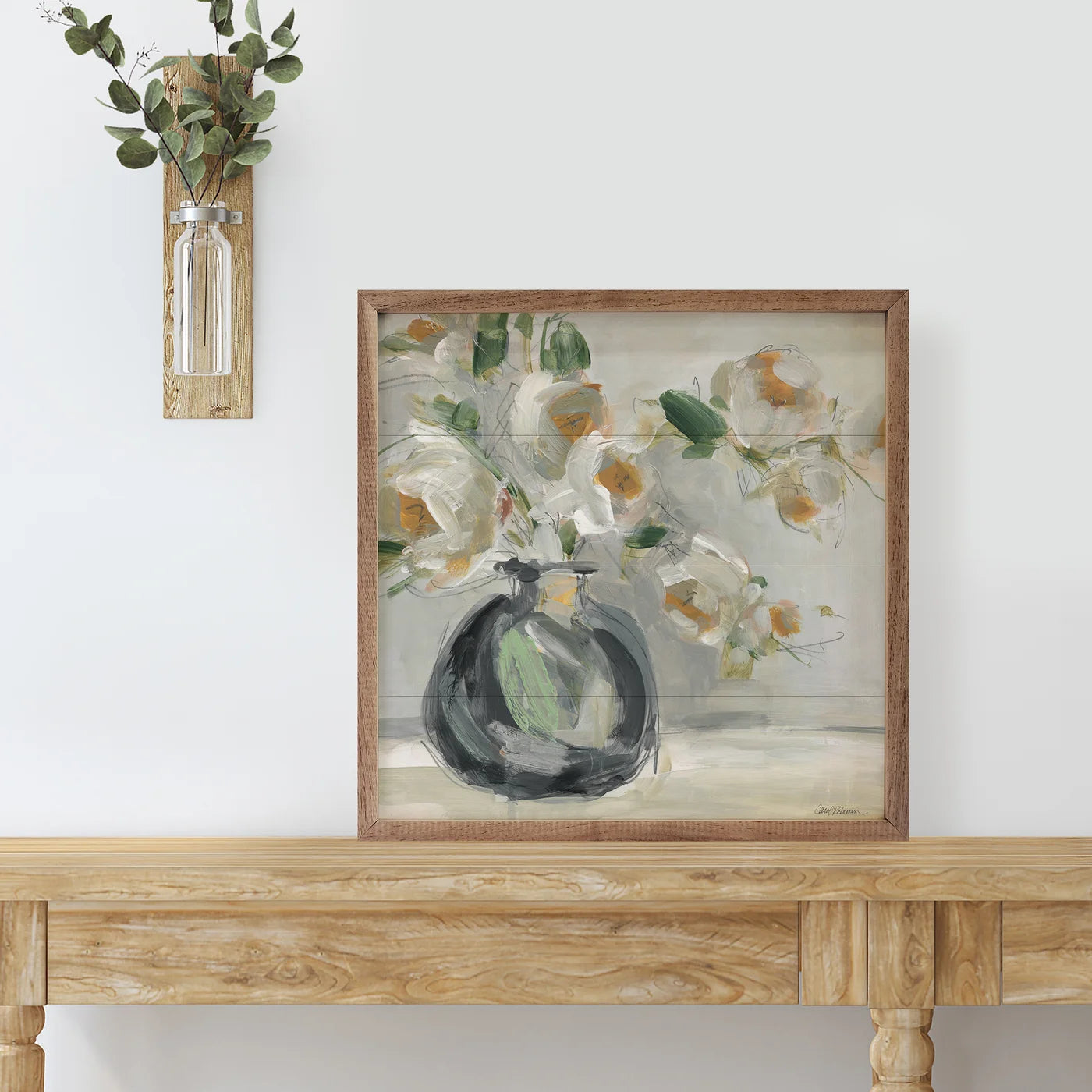 Floral Rhapsody 2 By Carol Robinson Wood Framed Print