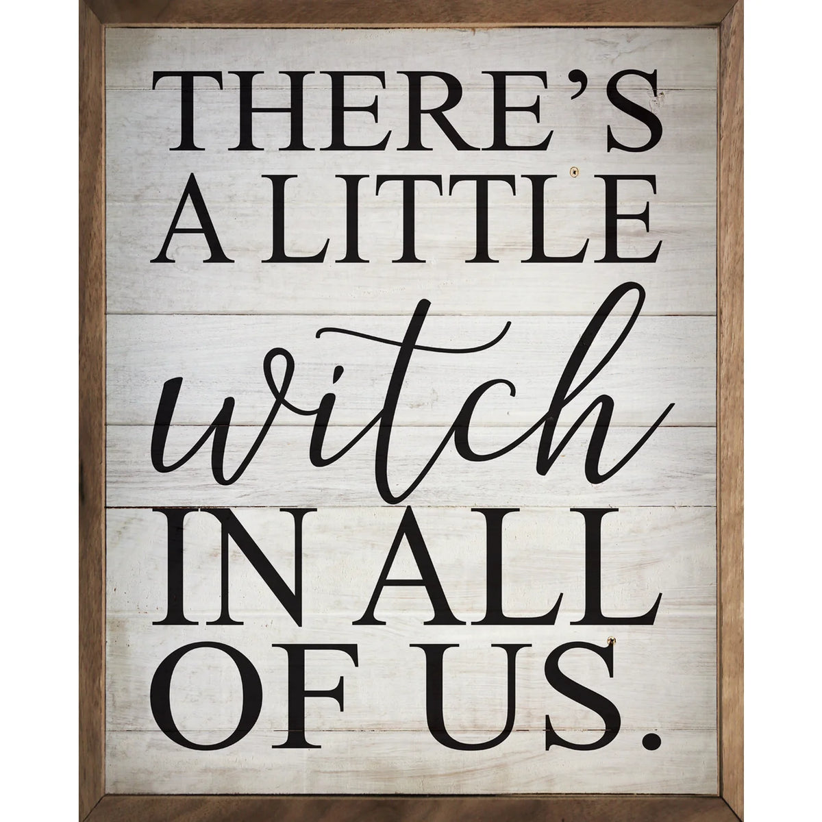 A Little Witch Wood Framed Print