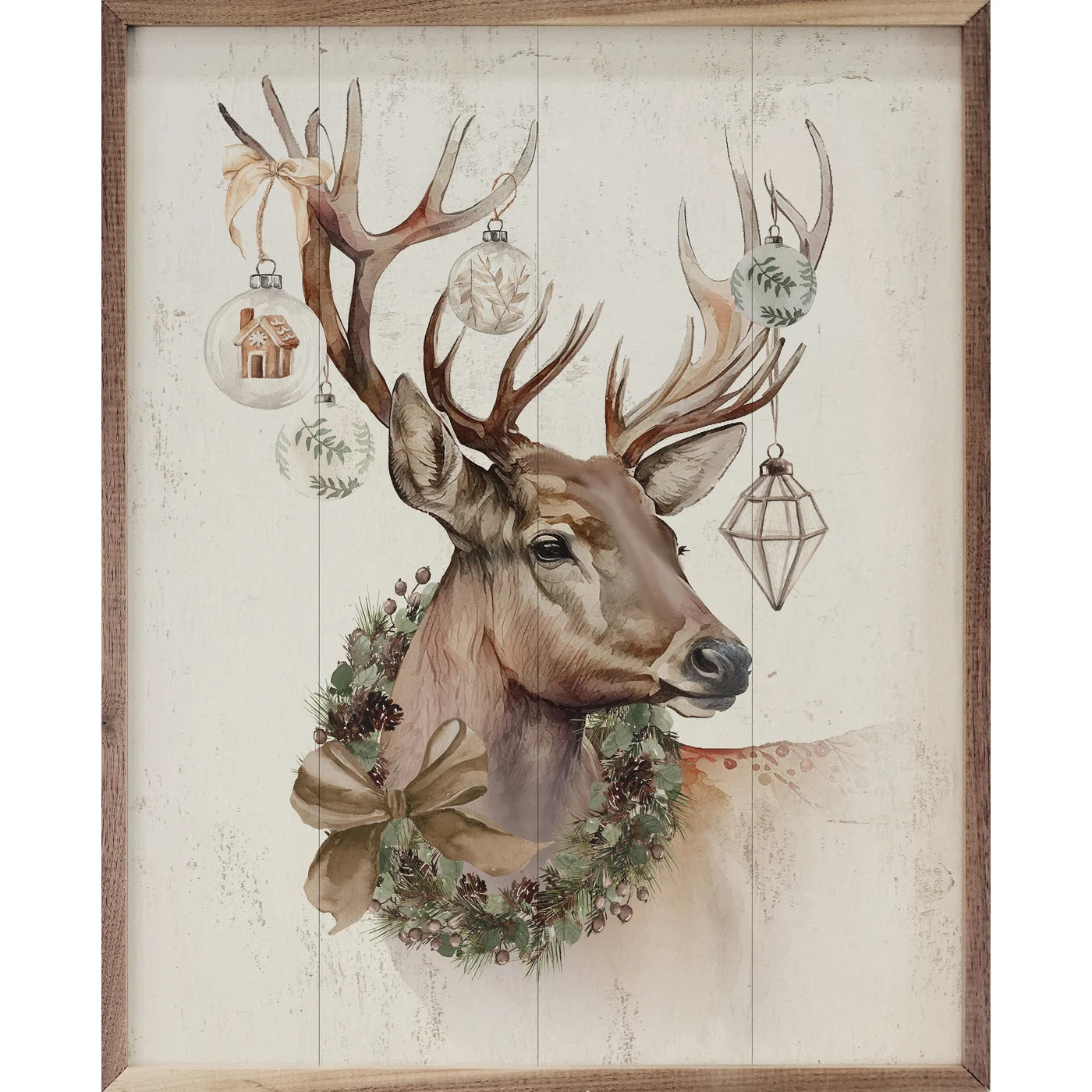 Framed vintage high quality Jewelry Art Reindeer!