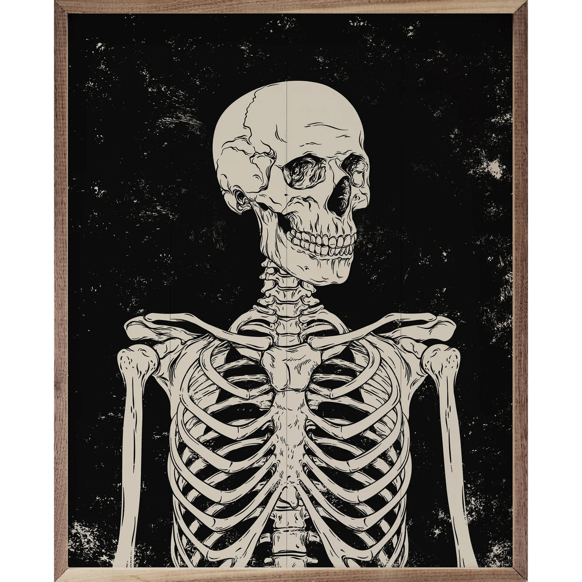 Skelly Portrait Wood Framed Print