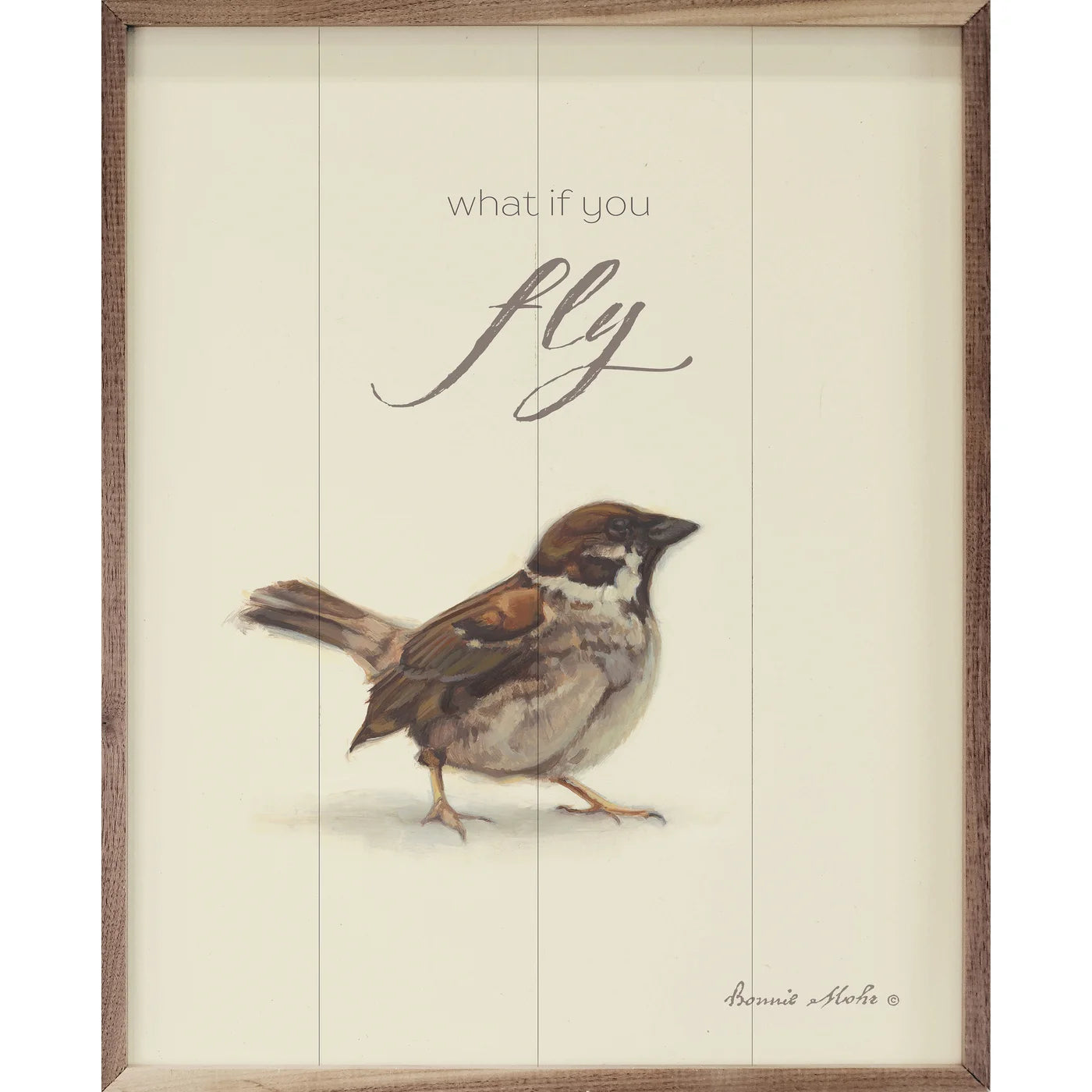 What If You Fly Wood Framed Print