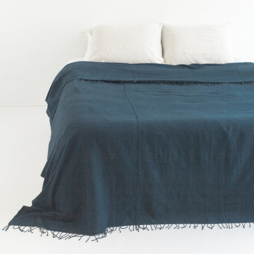 Three Panel Solid Cotton Blanket