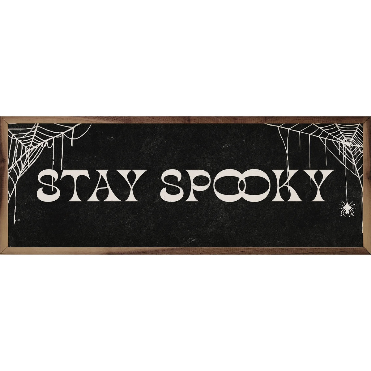 Stay Spooky Webs Wood Framed Print