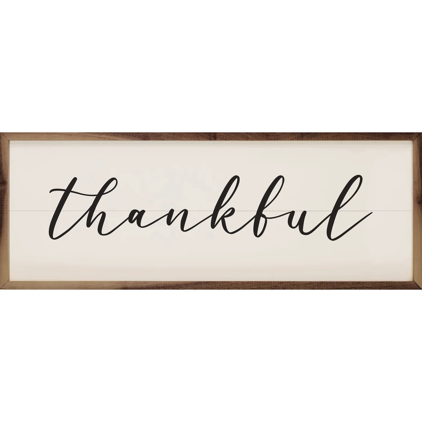 Thankful Wood Framed Print