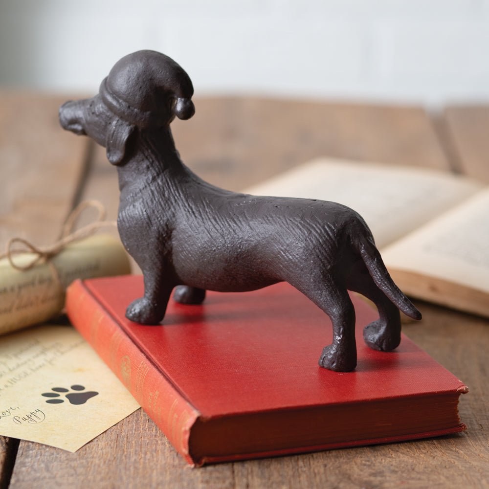 Cast Iron Holiday Dachshund