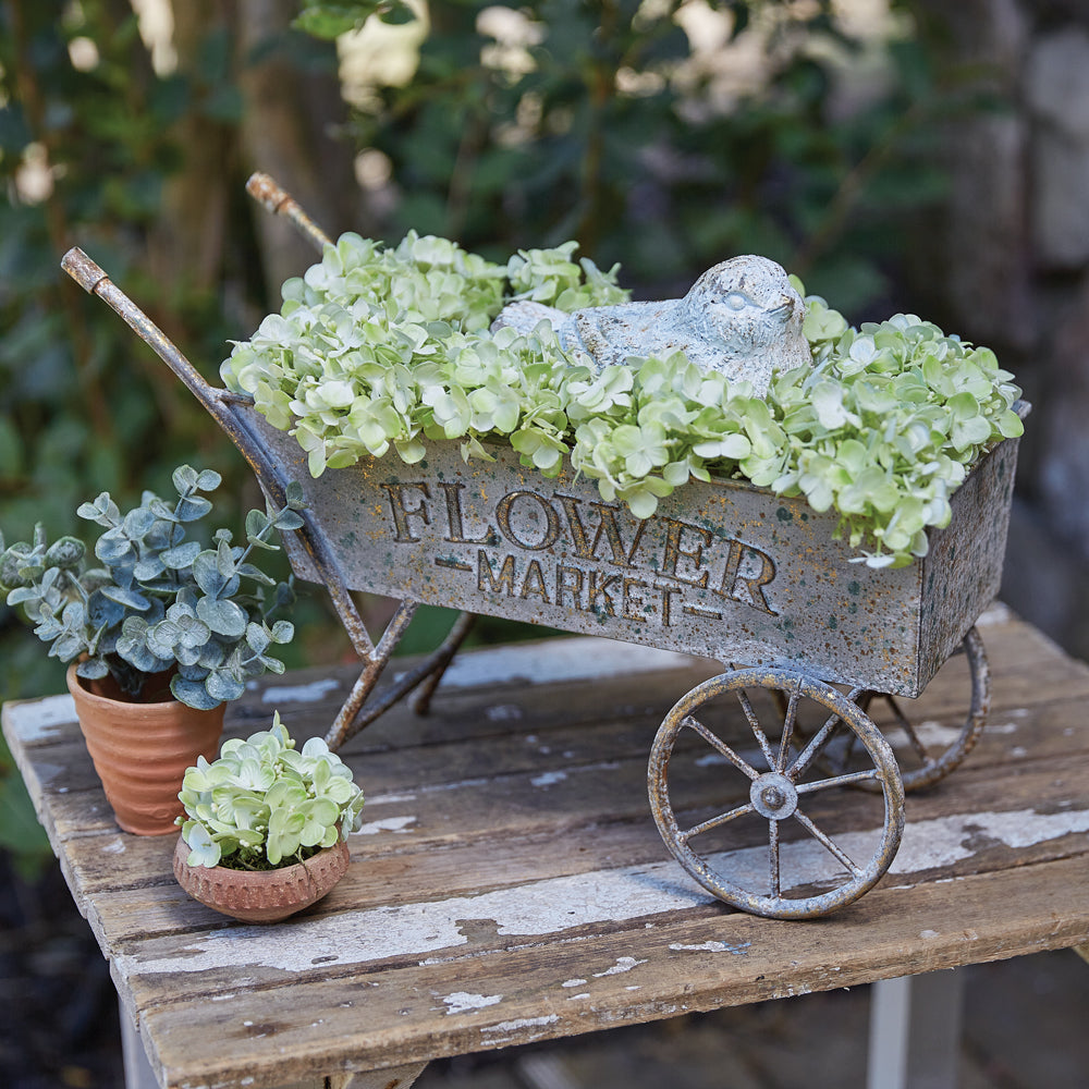 Flower Market Tabletop Wheelbarrow