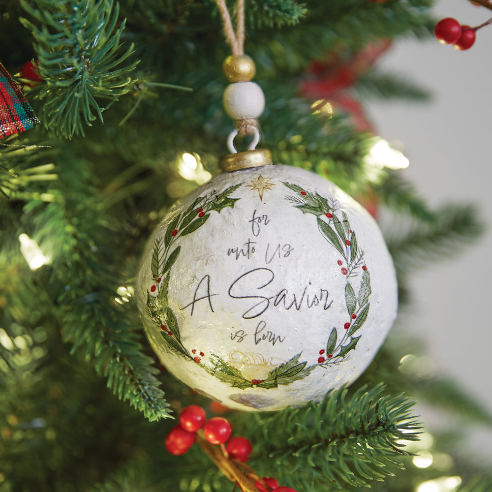 Paper Mache Wreath Ornament