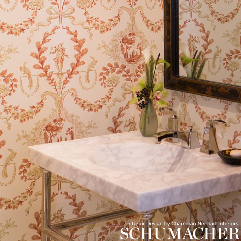 Schumacher Jester Arabesque Wallpaper