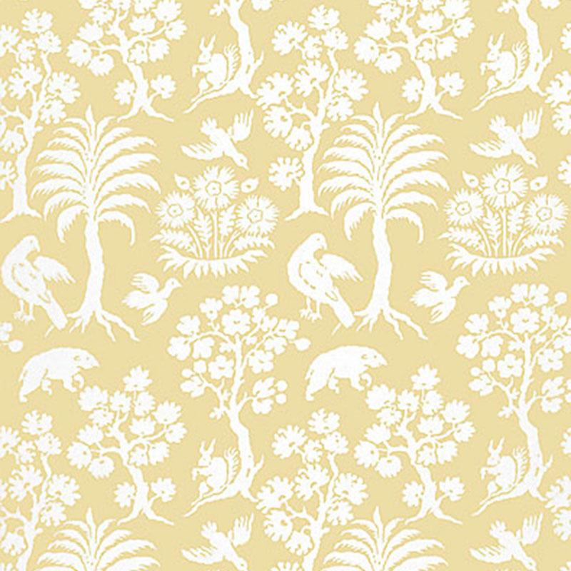 Schumacher Palm Damask Wallpaper