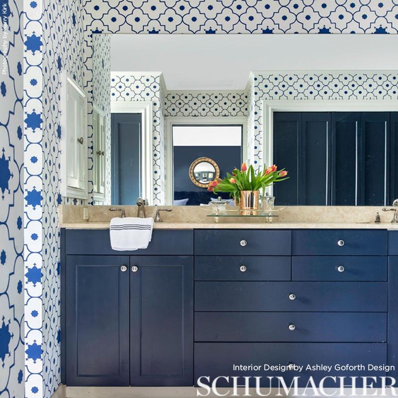 Schumacher Taj Trellis Wallpaper