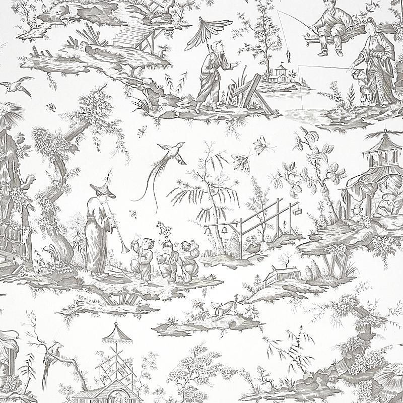 Schumacher Shengyou Toile Wallpaper