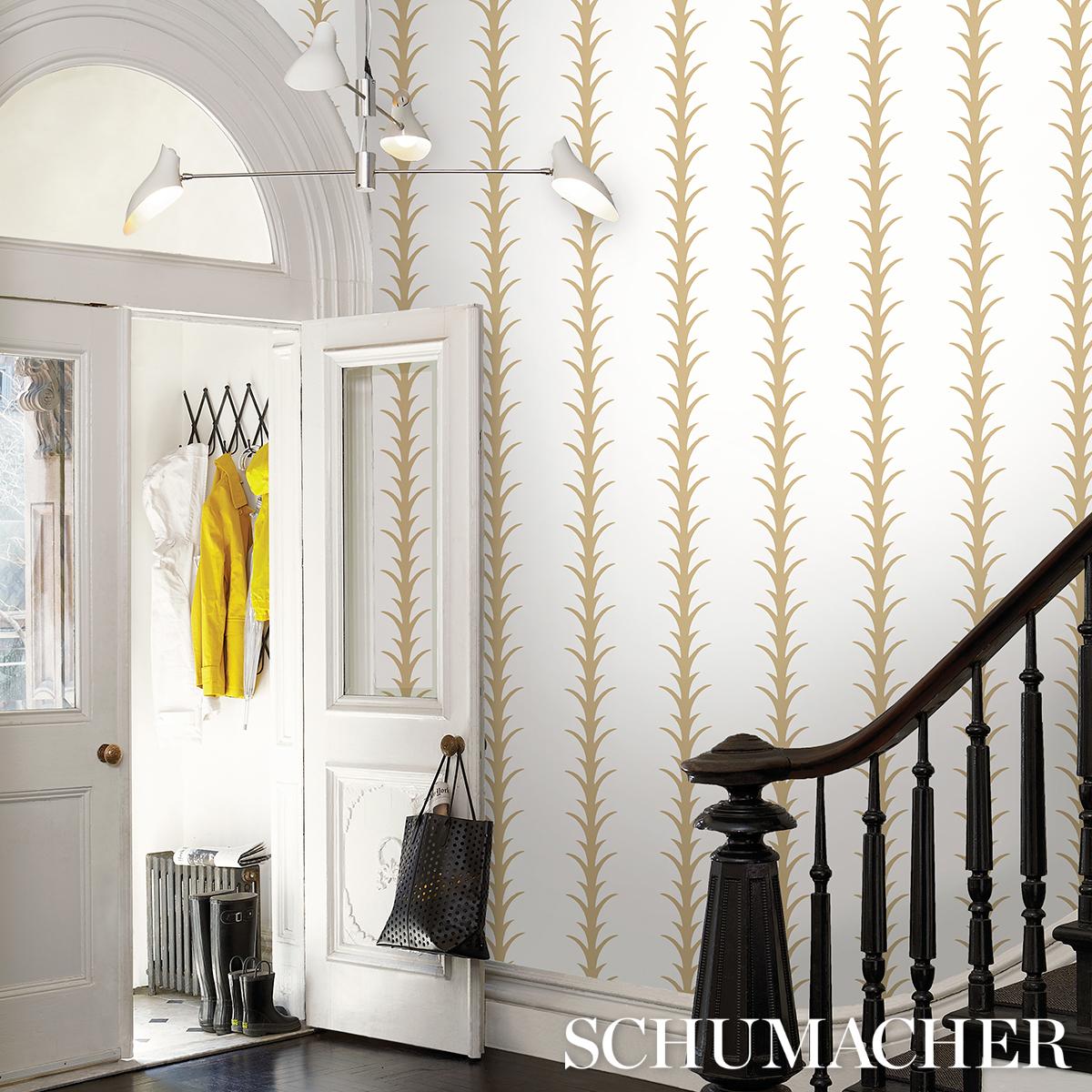 Schumacher Acanthus Stripe Wallpaper