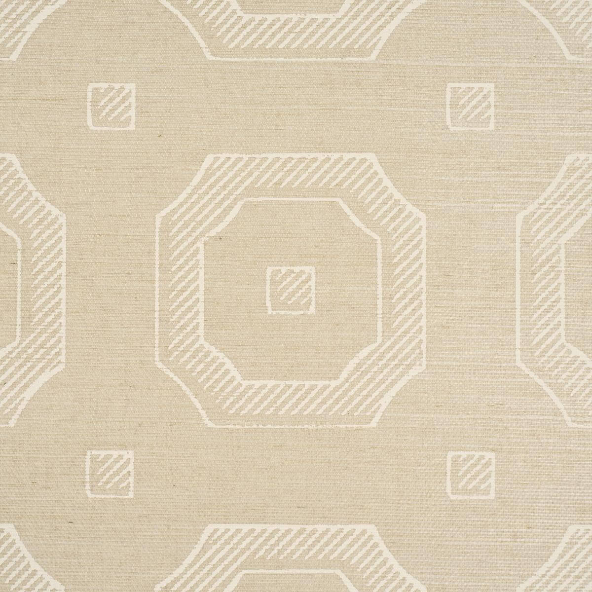 Schumacher Beveled Frame Sisal Wallpaper