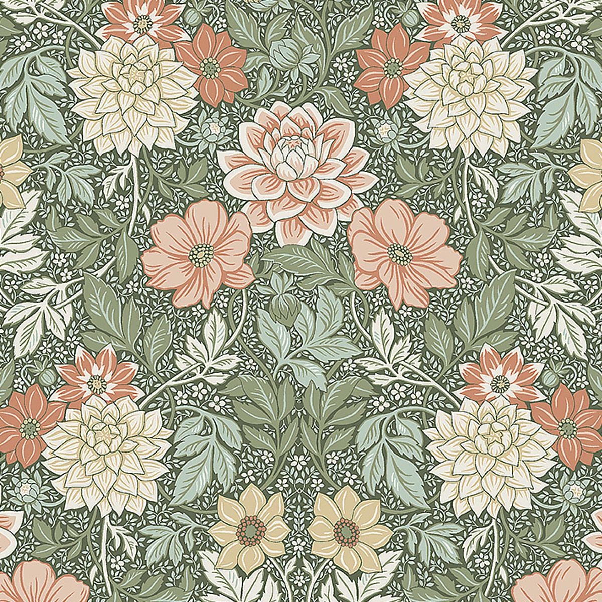 Schumacher Dahlia Garden Wallpaper