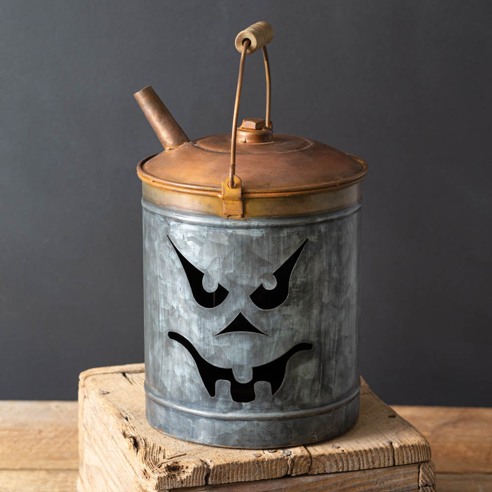 Jack-O-Lantern Oil Can Luminary