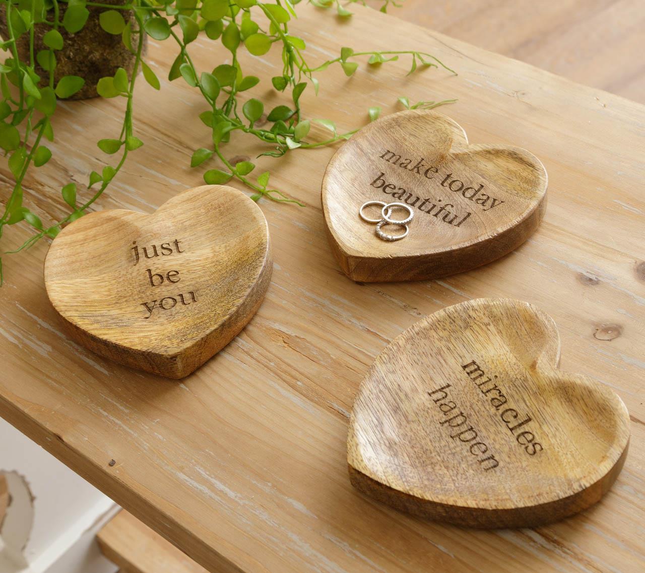 Reclaimed Wood Heart Tray