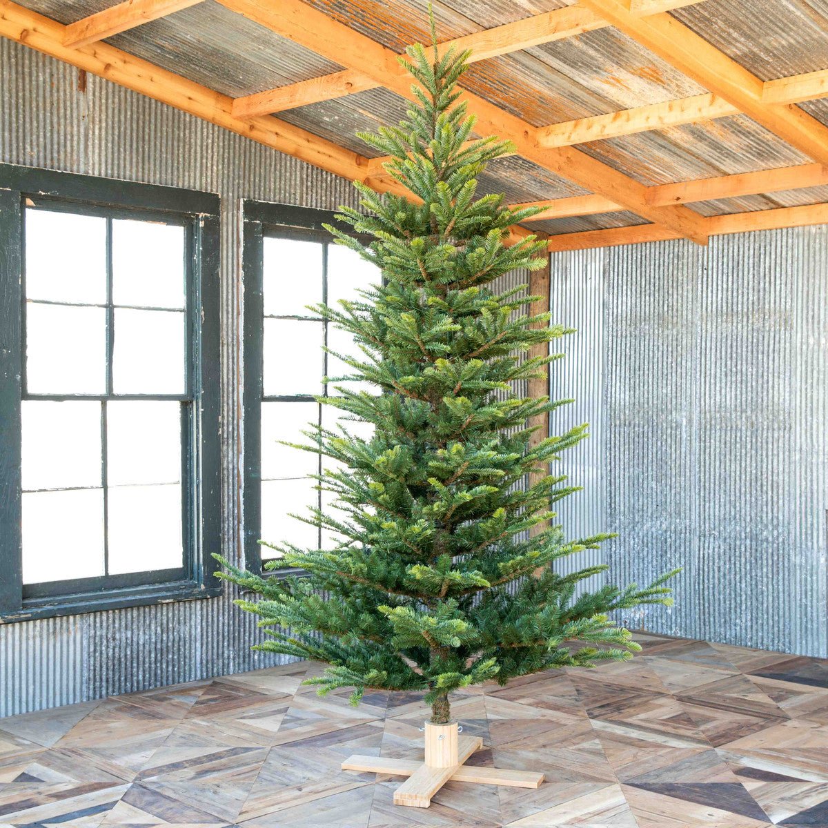 9&#39; Great Northern Spruce Christmas Tree With Micro LED Lights - A Cottage in the City