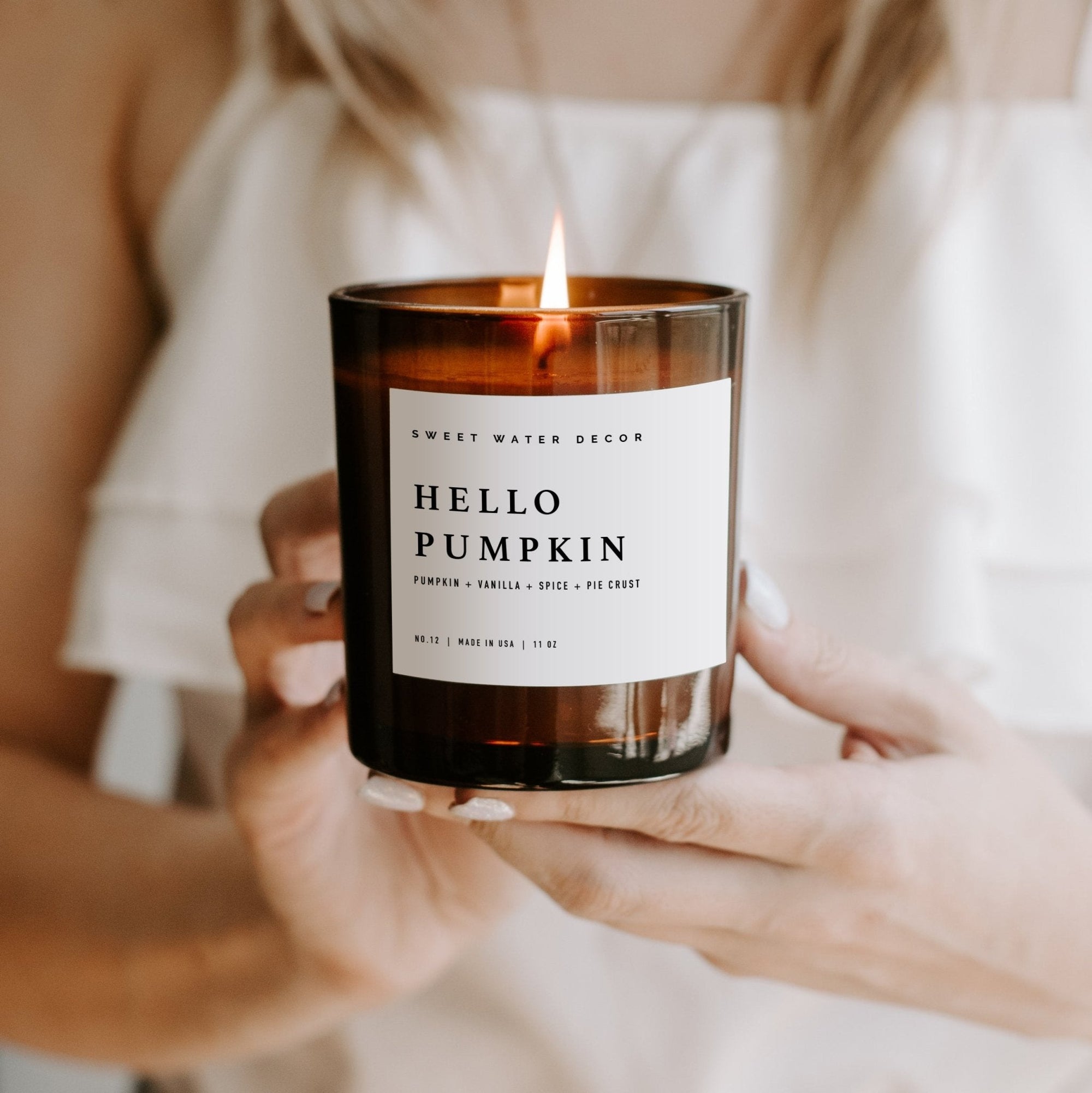 Hello Pumpkin Amber Jar Candle