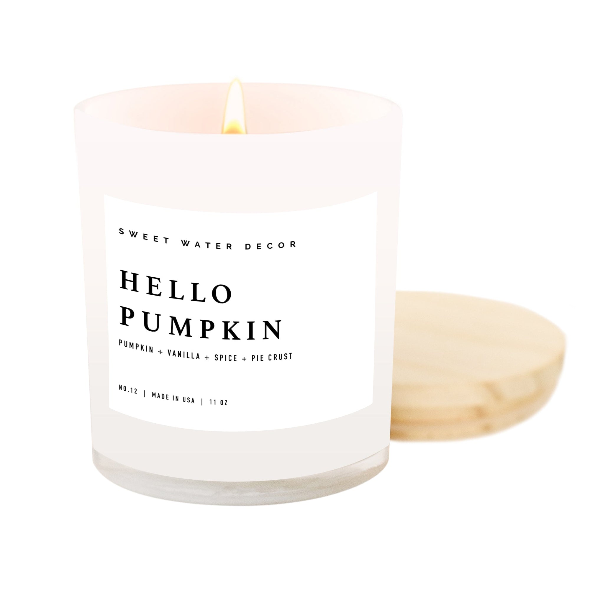 Hello Pumpkin White Jar Candle