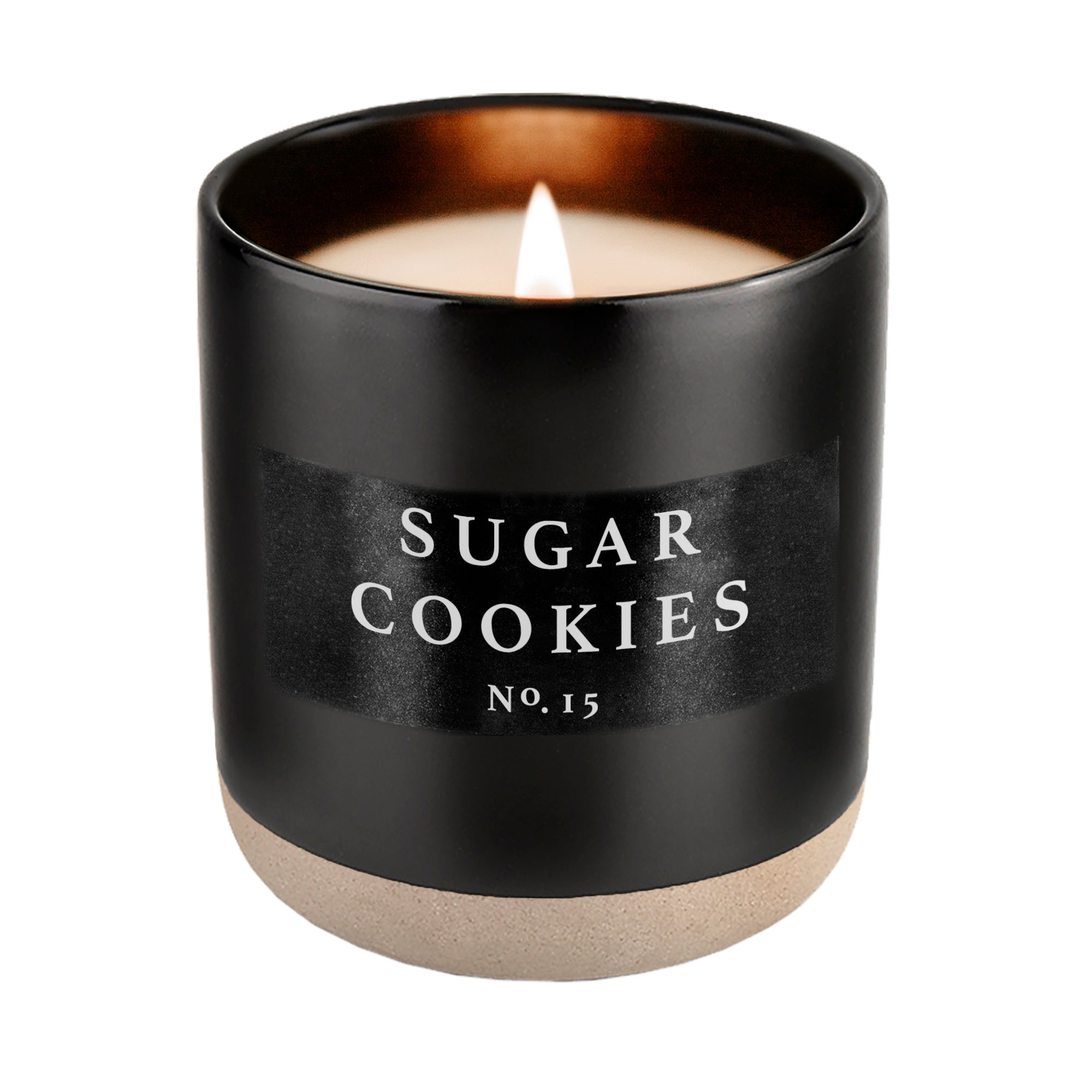 Sugar Cookies Black Stoneware Candle