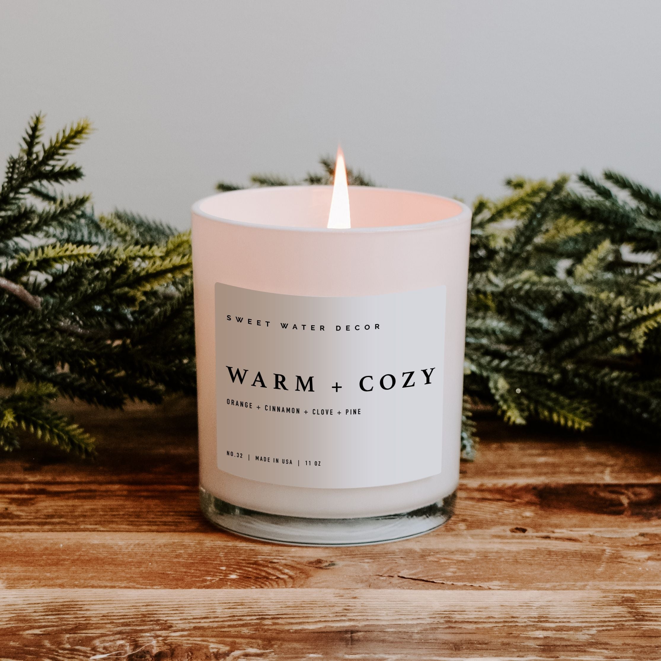 Warm and Cozy White Jar Candle