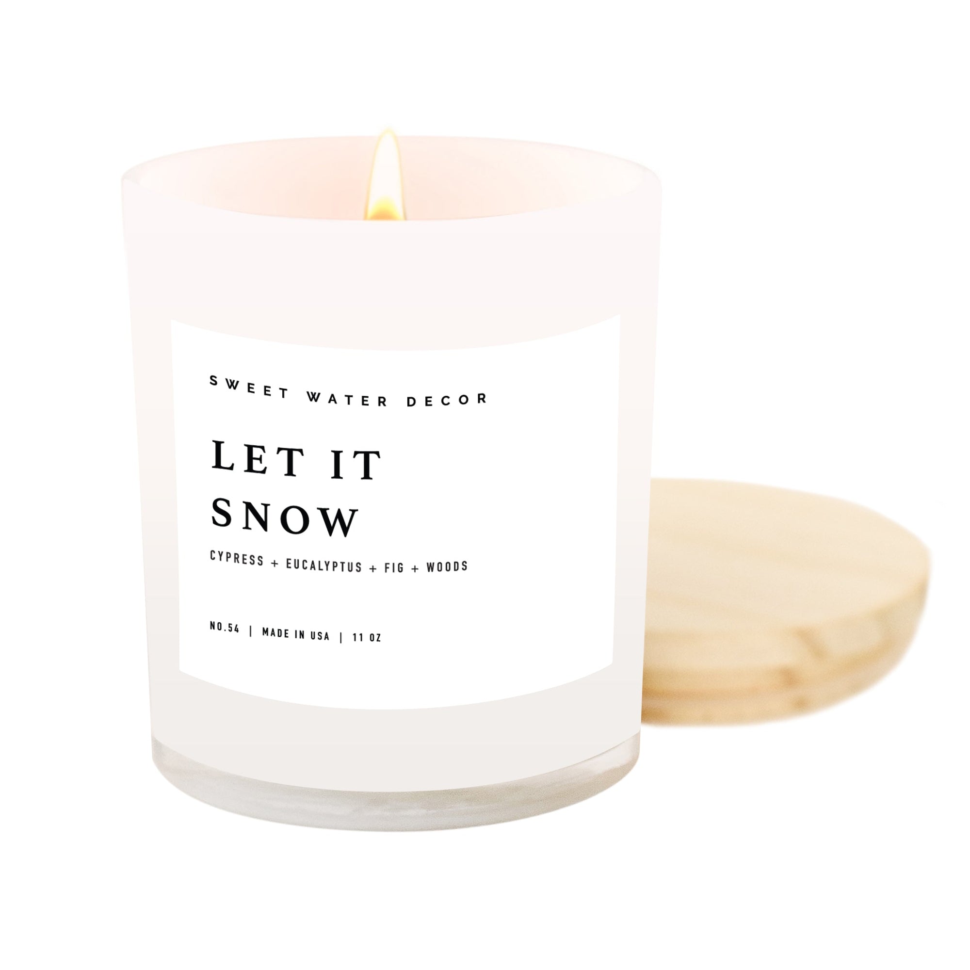 Let It Snow White Jar Candle