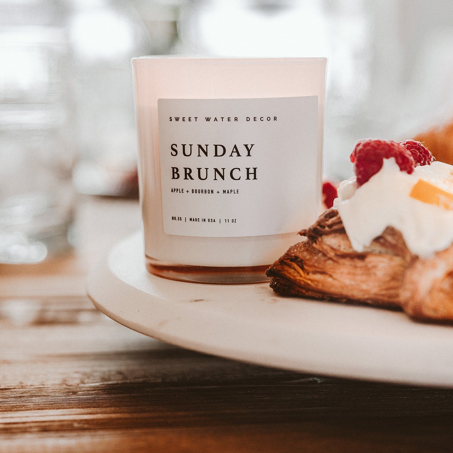 Sunday Brunch White Jar Candle