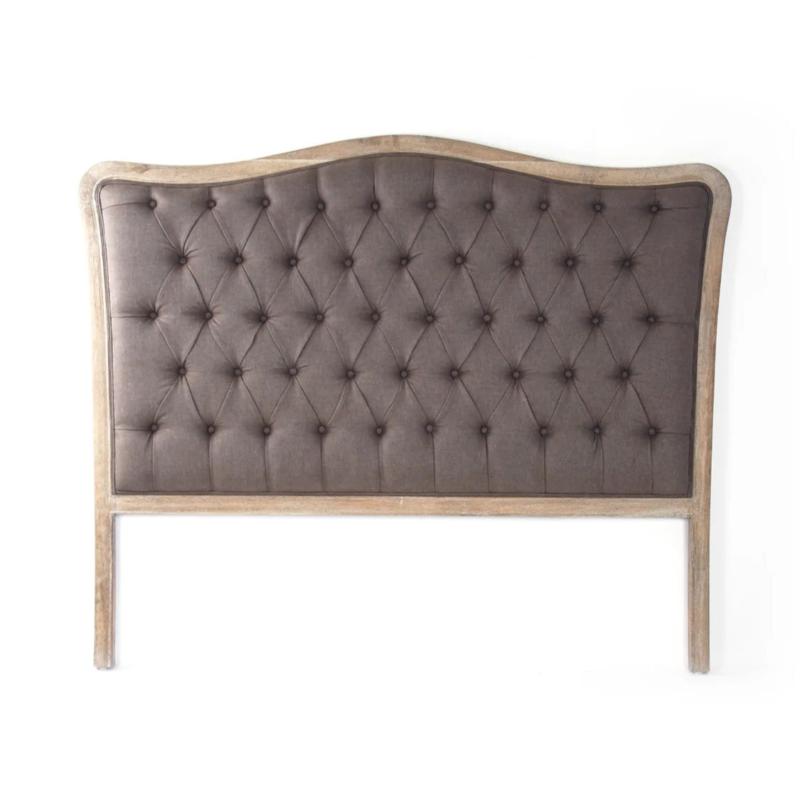 Maison Tufted Queen Headboard Aubergine Linen