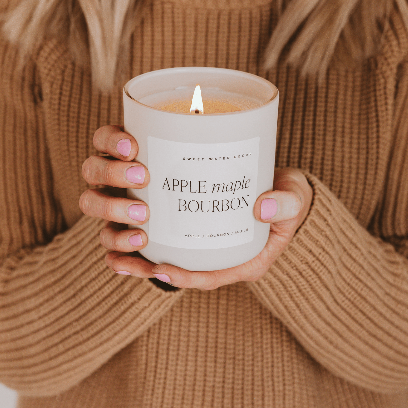 Apple Maple Bourbon Tan Matte Jar Candle