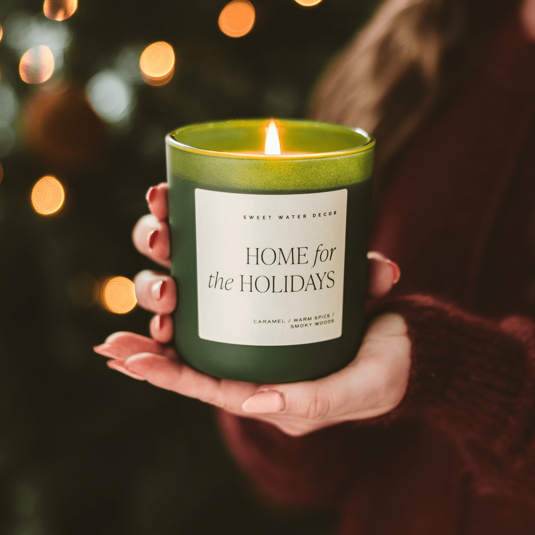 Home for the Holidays Green Matte Jar Candle