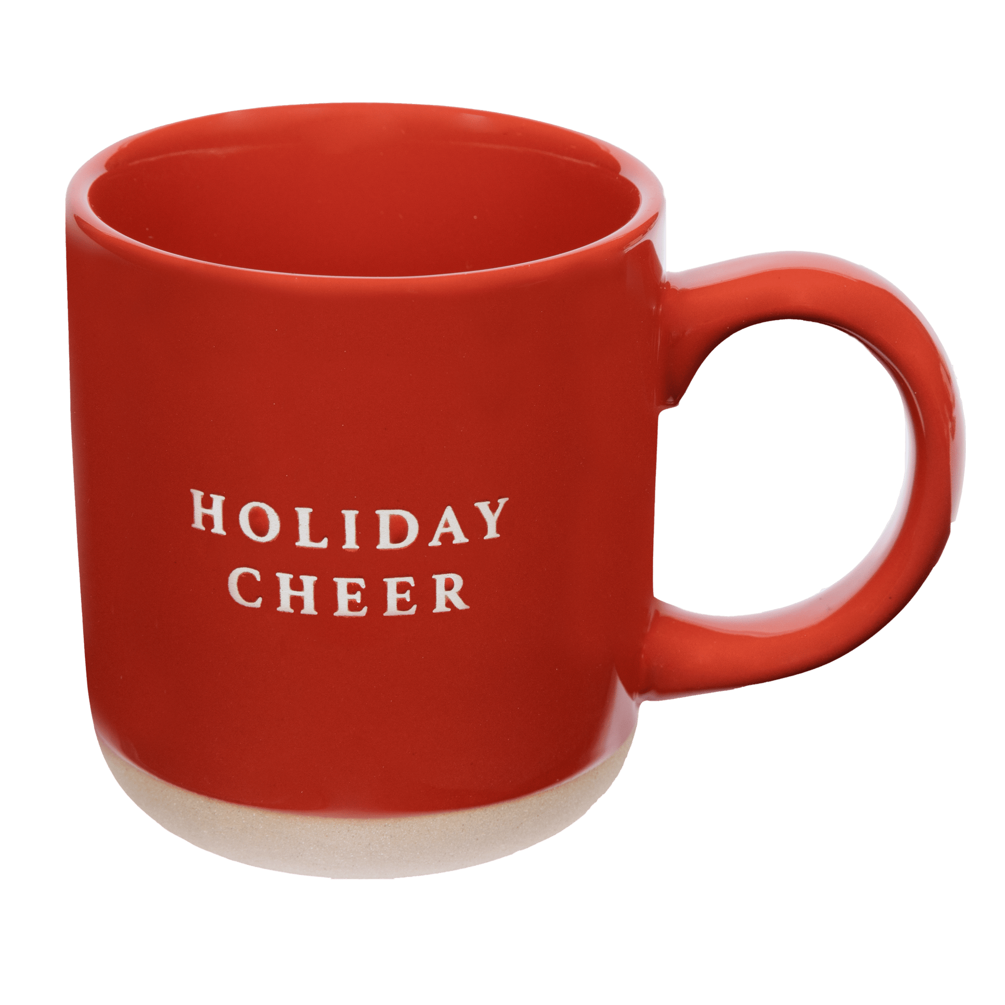 Holiday Cheer Red Stoneware Coffee Mug