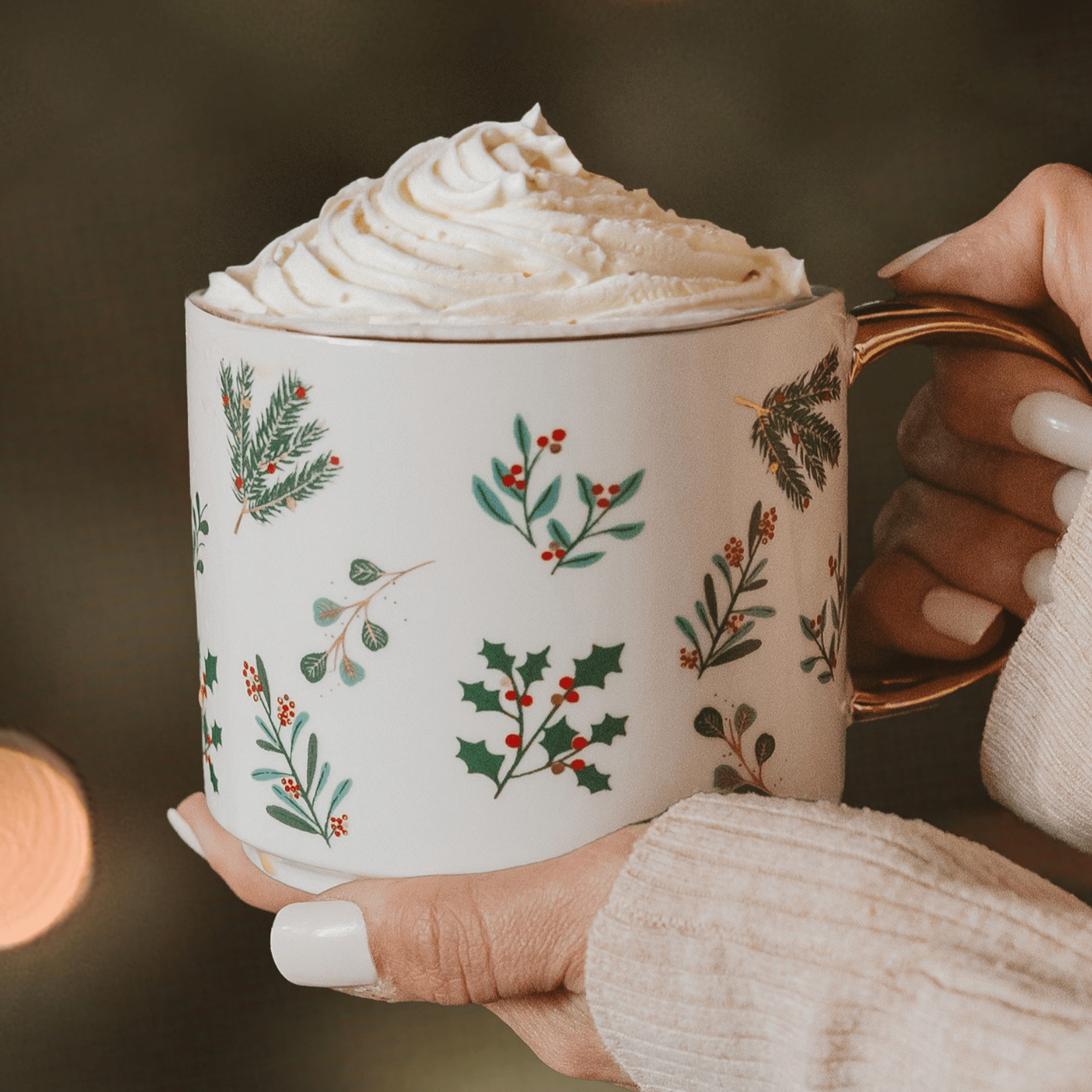 Holiday Greenery Coffee Mug 17oz.