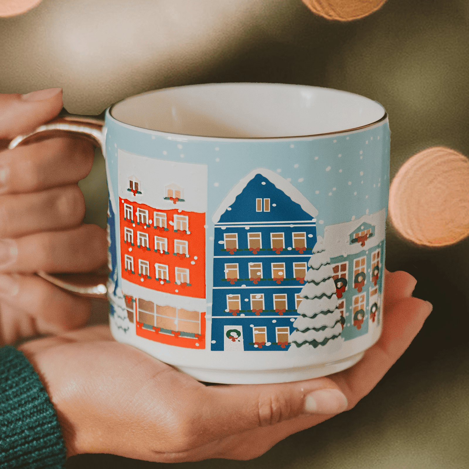 Christmas Village Coffee Mug 17oz.