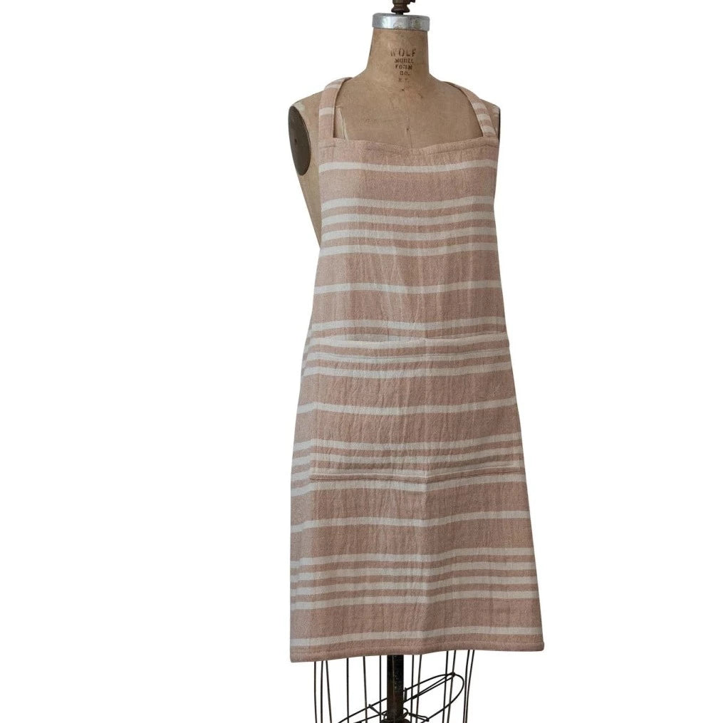 Striped Linen Apron Dress – OffOn