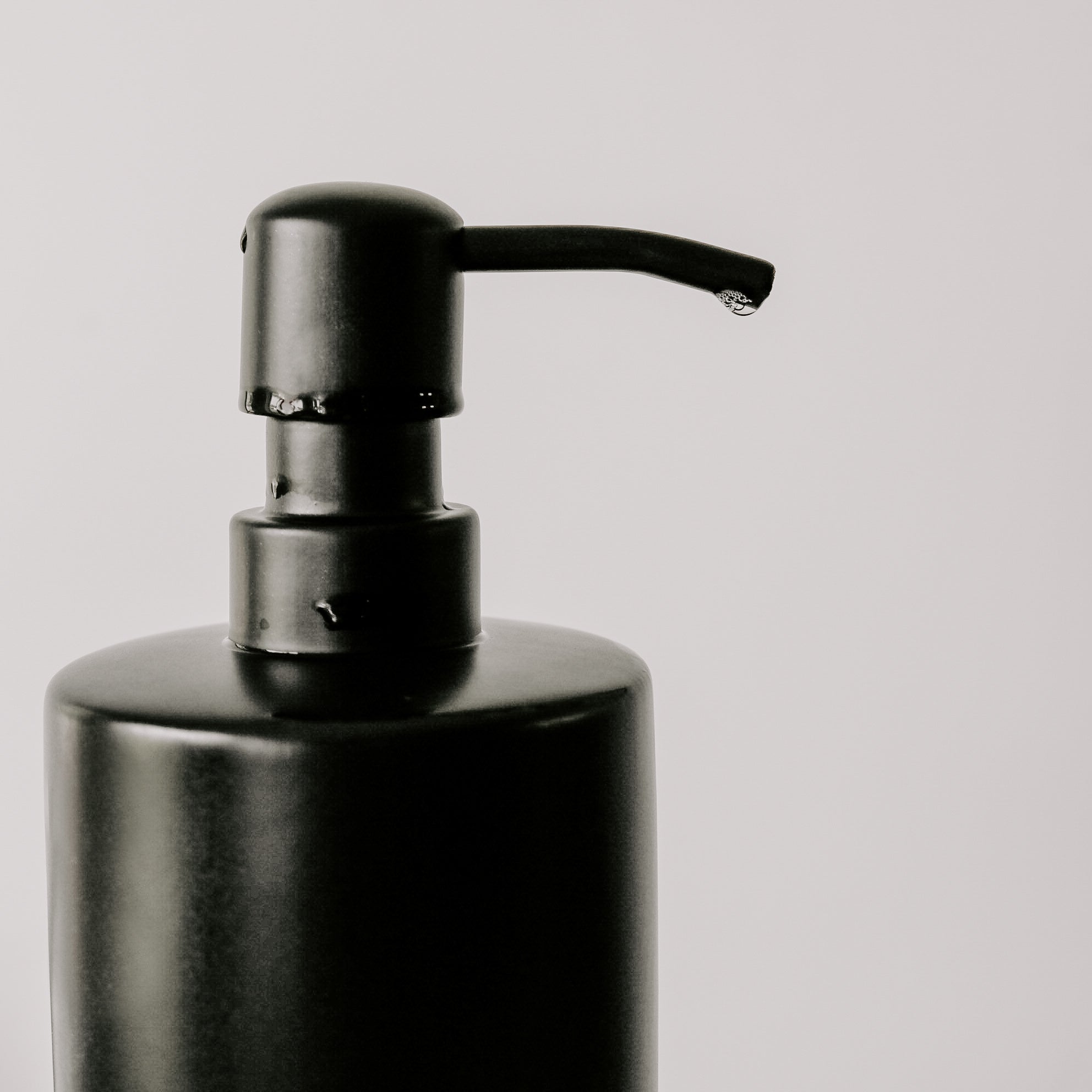 15oz Black Stoneware Hand Soap Dispenser