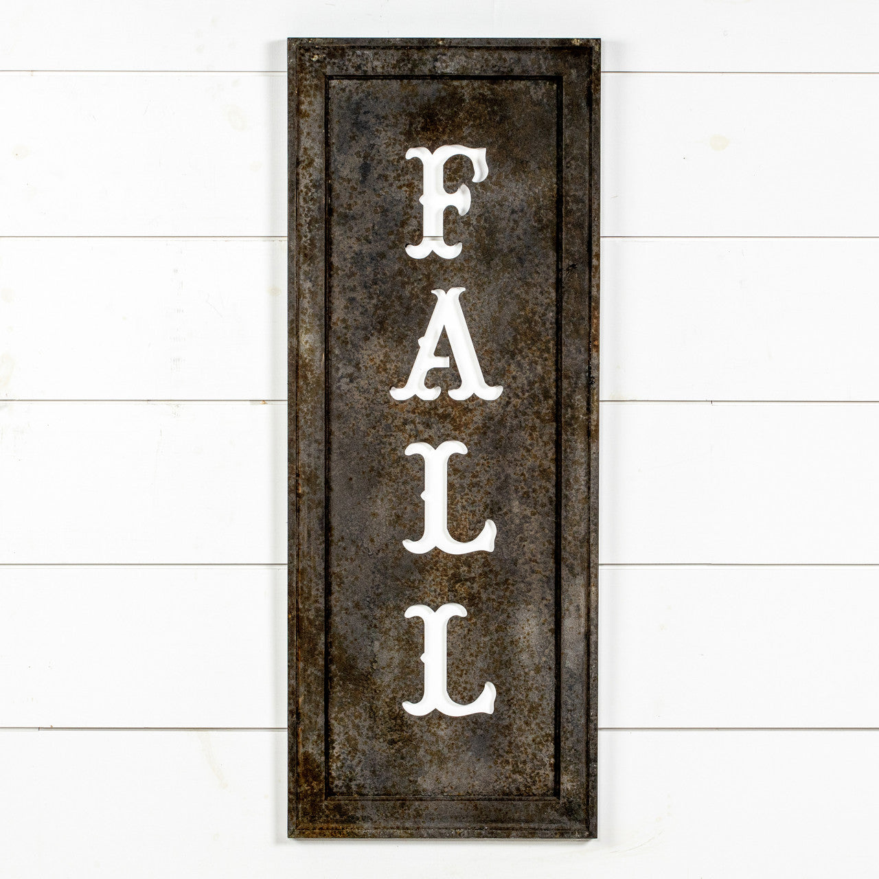 Vertical Fall Frame Metal Sign