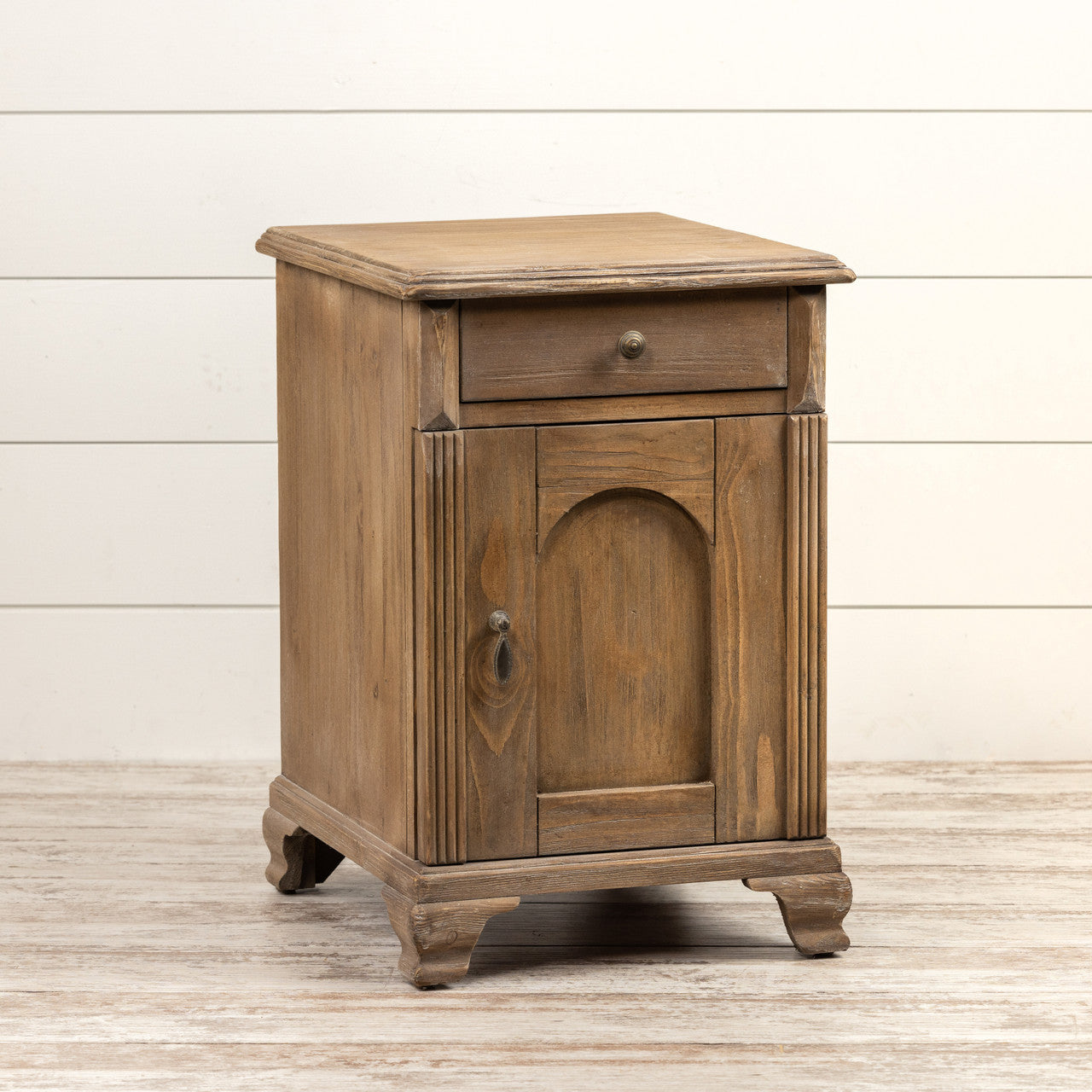Dusty Brown Wood End Table