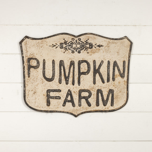 White Pumpkin Farm Crest Sign
