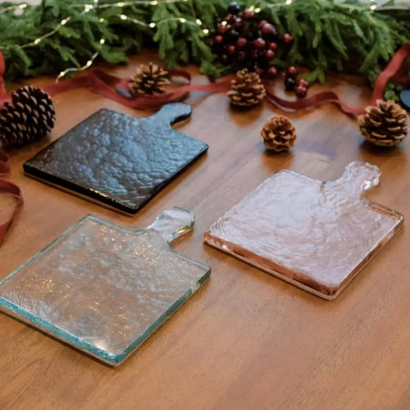 Hammered Glass Serving Boards