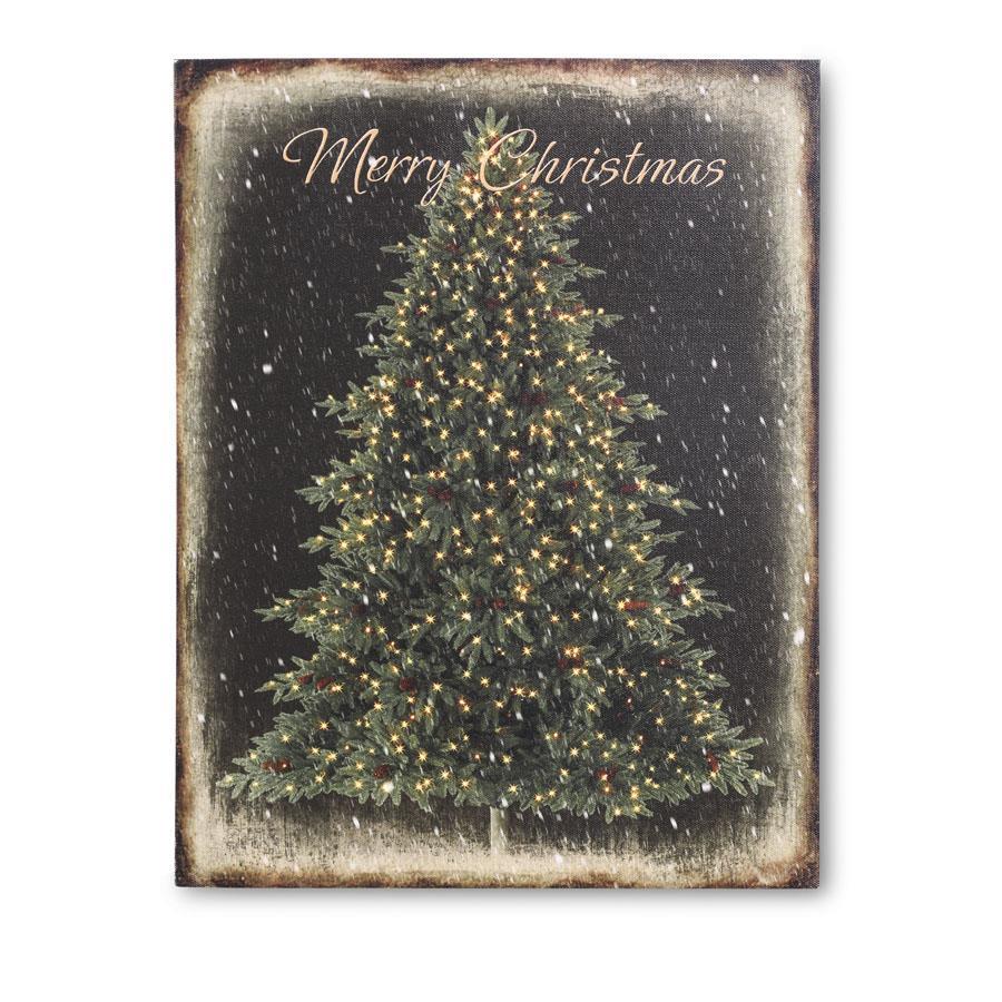 LED Merry Christmas Lighted Tree Wall Art | A Cottage in the City