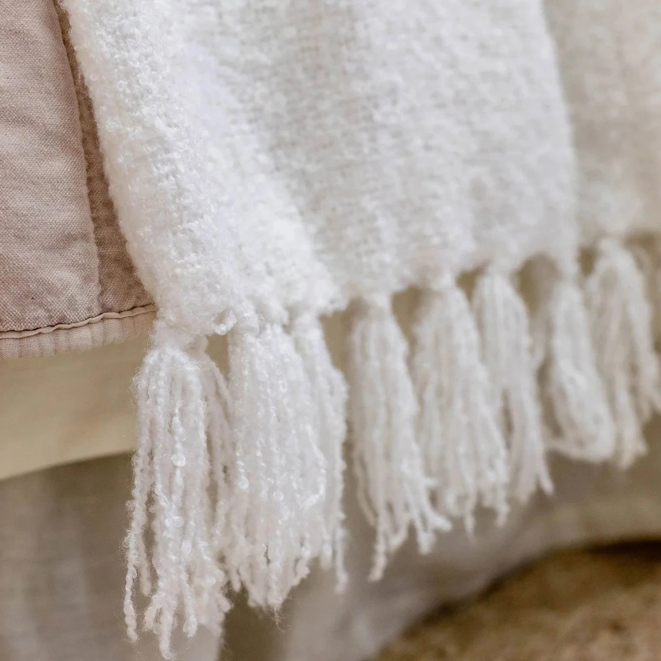 Murphy Oversized Ivory Throw by Pom Pom at Home